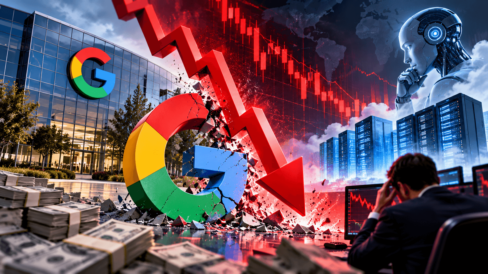 Alphabet Inc. ના શેરમાં 13 ટકાનો કડાકો, ગૂગલની પેરેન્ટ કંપનીના શેરમાં પાંચ મિનિટમાં 500 અબજ ડોલરથી વધુ મૂલ્ય સાફ