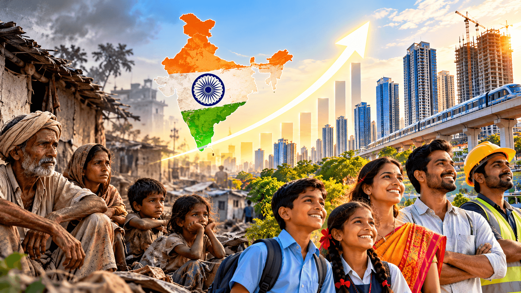 ભારતમાં છેલ્લા 12 વર્ષમાં લગભગ 50 કરોડ લોકો ગરીબીમાંથી બહાર આવ્યા
